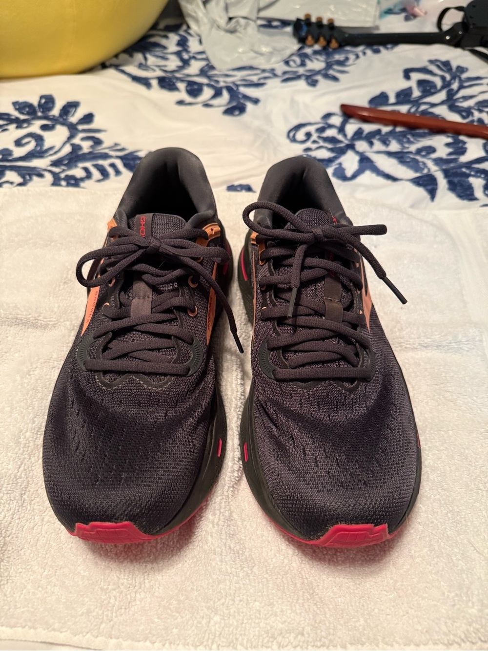 Brooks Women's Athletic Running Shoes in Gray/Black with Coral Accents